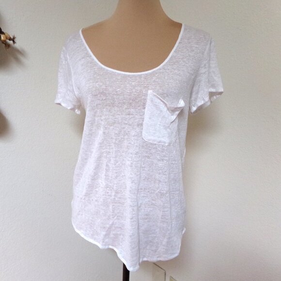 AS by DF Tops - AS By DF White Linen Shirt